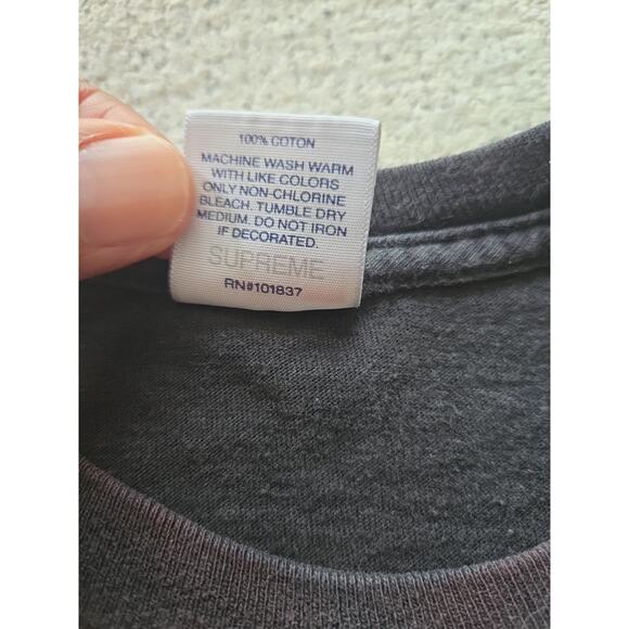 Supreme Cheese Shirt FW19 American Singles Skater Hype Logo Box Blue USA Medium - Picture 4 of 6